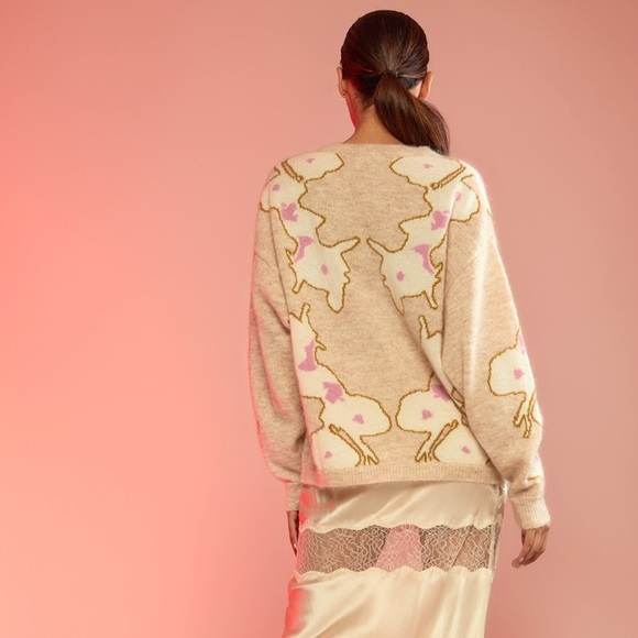 NWT Cynthia Rowley Intarsia Button Cardigan - Picture 3 of 12